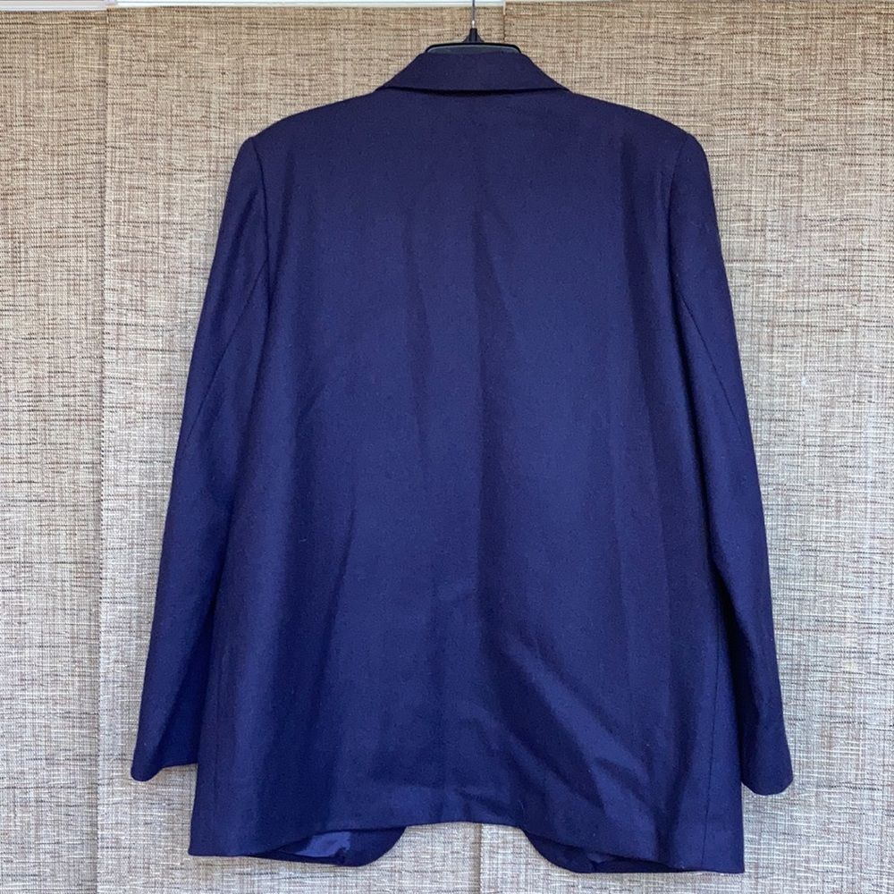 Sag Harbor wool one button jacket color egg plant - image 4